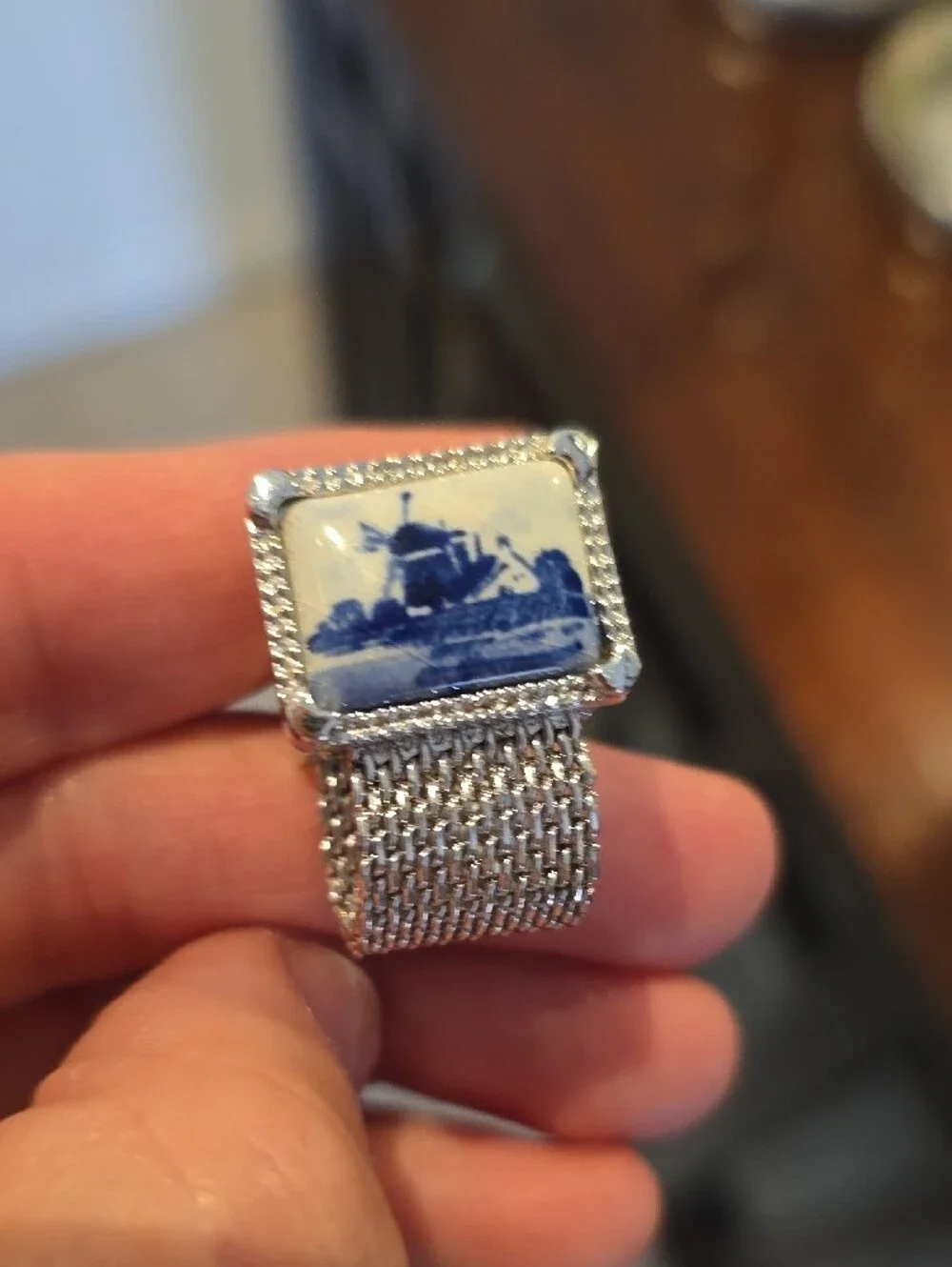 Delft | Ceramic Tile Cufflinks